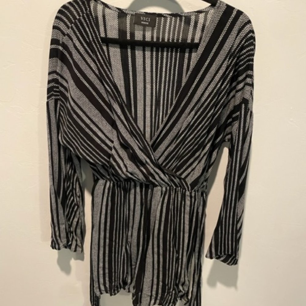VICI striped longsleeve romper